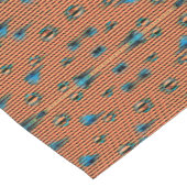 Orange und blaues Stoffmuster Kurzer Tischläufer (Ecke)