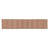 Orange und blaues Stoffmuster Kurzer Tischläufer (Horizontal)