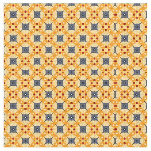 Orange- und Blaugeometrie Stoff (Nahaufnahme)