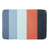 Orange und Blaustreifen Badematte (Vorderseite)