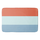Orange und Blaustreifen Badematte (Vorderseite)