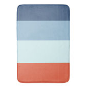 Orange und Blaustreifen Badematte (Vorderseite Vertikal)