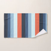 Orange und Blaustreifen Badhandtuch Set (Handtuch)