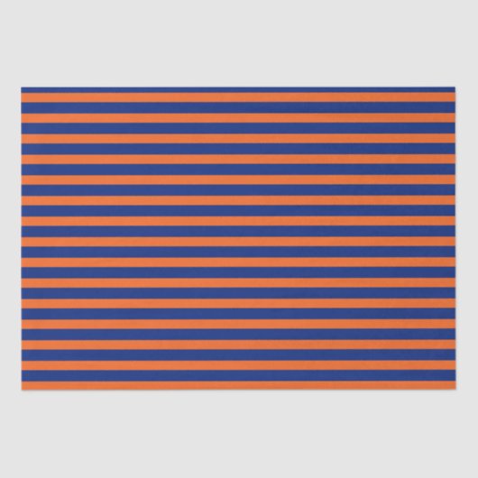 Orange und Blaustreifen Seidenpapier (Vorderseite)