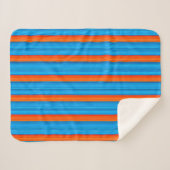 Orange und Blaustreifen Sherpadecke (Vorderseite (Horizontal))