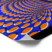 Orange und Blue 3D optische Illusion Poster (Ecke)