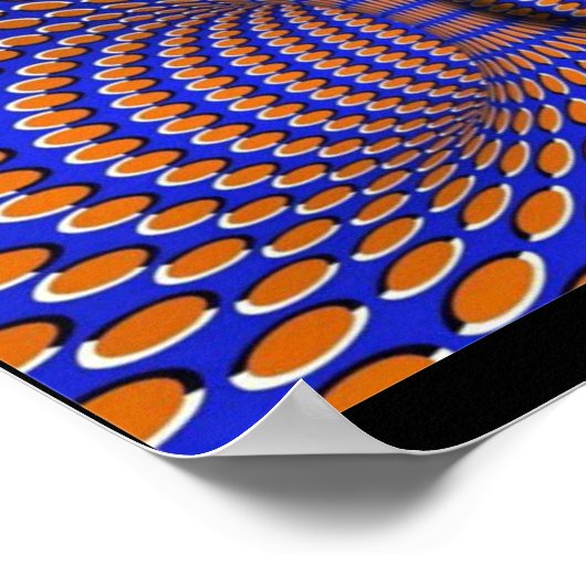 Orange und Blue 3D optische Illusion Poster (Ecke)
