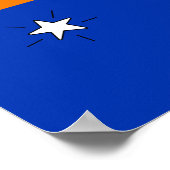 Orange und Blue Abschluss Foto Custom Poster (Ecke)