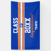 Orange und Blue Abschluss Herzlichen Glückwunsch Banner (Vertikal)