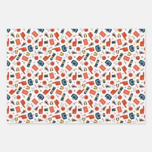 Orange und Blue Basketball Geschenkpapier Set (Vorderseite 2)