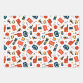 Orange und Blue Basketball Geschenkpapier Set (Vorderseite)