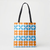 Orange und Blue Butterfly Pattern Tasche (Vorderseite)