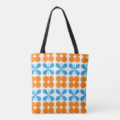 Orange und Blue Butterfly Pattern Tasche (Rückseite)