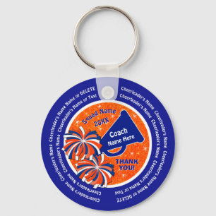 Orange und Blue Cheap Cheer Coach Schlüsselanhänge Schlüsselanhänger