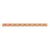 Orange und Blue Chinoiserie Birds Ripsband (Vorderseite)