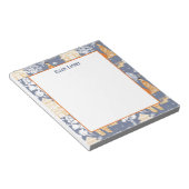 Orange und Blue Chinoiserie Pagodas Notizblock (angewinkelt)