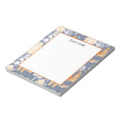 Orange und Blue Chinoiserie Pagodas Notizblock (Rotiert)