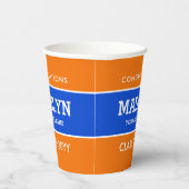 Orange und Blue Custom Abschluss Paper Cups Pappbecher (Rechts)