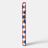 Orange und Blue Diamond Raute Case-Mate iPhone Hülle (Rückseite / Links)