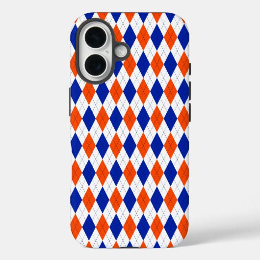 Orange und Blue Diamond Raute Case-Mate iPhone Hülle (Rückseite)