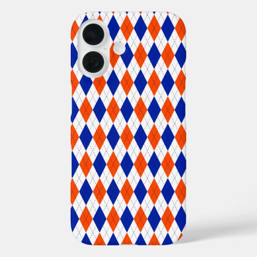 Orange und Blue Diamond Raute Case-Mate iPhone Hülle (Rückseite)
