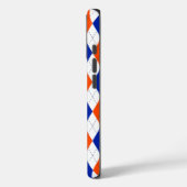 Orange und Blue Diamond Raute Case-Mate iPhone Hülle (Rückseite / Links)