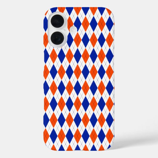 Orange und Blue Diamond Raute Case-Mate iPhone Hülle (Rückseite)