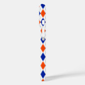 Orange und Blue Diamond Raute Case-Mate iPhone Hülle (Rückseite / Links)