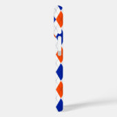 Orange und Blue Diamond Raute Case-Mate iPhone Hülle (Rückseite / Links)