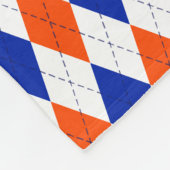 Orange und Blue Diamond Raute Fleecedecke (Ecke)