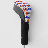 Orange und Blue Diamond Raute Golf Headcover (angewinkelt)