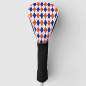 Orange und Blue Diamond Raute Golf Headcover (Vorderseite)