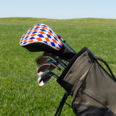 Orange und Blue Diamond Raute Golf Headcover (In SItu)