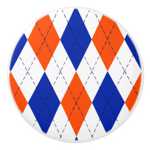 Orange und Blue Diamond Raute Keramikknauf