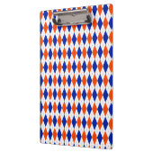 Orange und Blue Diamond Raute Klemmbrett (Links)