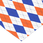 Orange und Blue Diamond Raute Kurzer Tischläufer (Ecke)