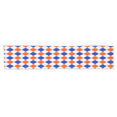 Orange und Blue Diamond Raute Kurzer Tischläufer (Horizontal)