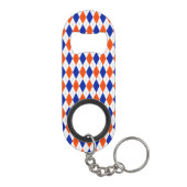 Orange und Blue Diamond Raute Mini Flaschenöffner (Rückseite)