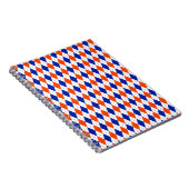 Orange und Blue Diamond Raute Notizblock (Rechte Seite)