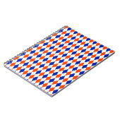 Orange und Blue Diamond Raute Notizblock (Linke Seite)