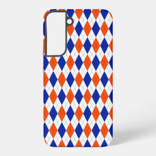 Orange und Blue Diamond Raute Samsung Galaxy Hülle