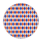 Orange und Blue Diamond Raute Schneidebrett (Vorderseite)