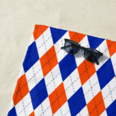Orange und Blue Diamond Raute Strandtuch (Beispiel)