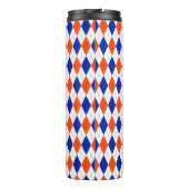 Orange und Blue Diamond Raute Thermosbecher (Rückseite)