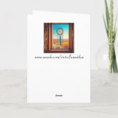 Orange und Blue Dreamcatcher in einem Wüstenfenste Karte (Rückseite)