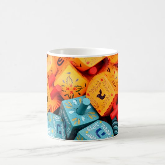 Orange und Blue Dreidels Kaffeetasse (Mittel)