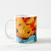 Orange und Blue Dreidels Kaffeetasse (Links)
