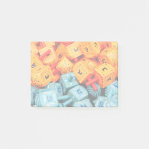 Orange und Blue Dreidels Post-it Klebezettel
