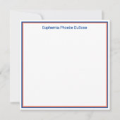 Orange und Blue Elegante Square Flat Dankeskarte (Vorderseite)