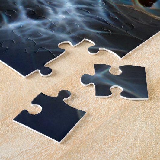 Orange und Blue Fraktal Artwork Puzzle (Seite)